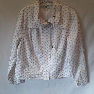 NWOT Studio Works white black dot jacket